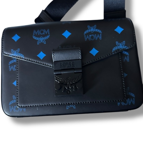 MCM Handbags - MCM Color Splash Logo Small Crossbody Bag in "Vallarta Blue" Colorway UNISEX NWT